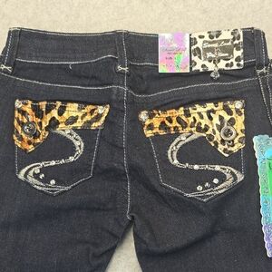 Sweet Look Premium Dark Wash Skinny Jeans Rhinestone Size 3 NWT